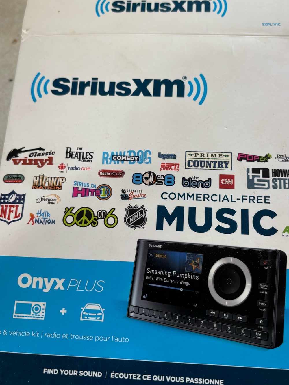 Sirius XM Onyx Plus radio and vehicle kit